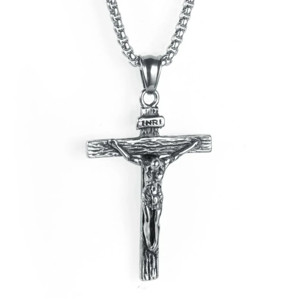 ❤️Classic Jesus Christian cross pendant necklace for women/men, N90201P201